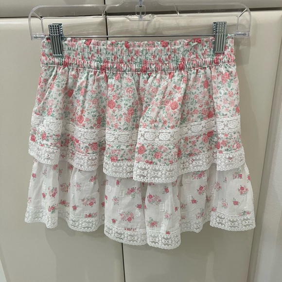 Altar'd State Pink Floral Ruffle Skort - Picture 2 of 4